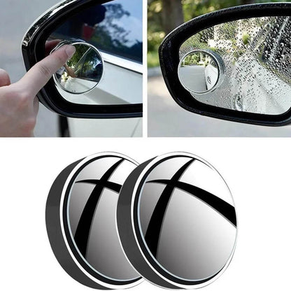 360DEGREE BLIND SPOT ROUND WIDE ANGLE ADJUSTABLE CONVEX REAR VIEW MIRROR - PACK OF 2 - infinityexculsivestore.com