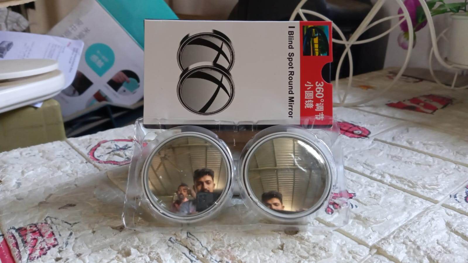 360DEGREE BLIND SPOT ROUND WIDE ANGLE ADJUSTABLE CONVEX REAR VIEW MIRROR - PACK OF 2 - infinityexculsivestore.com