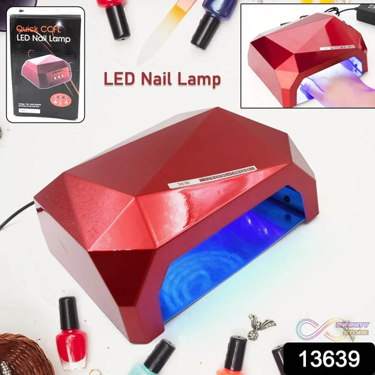 36W LED Nail Dryer, Curing Nail Polish UV Gel Diamond Shaped Nail Dryers (1 Pc) - infinityexculsivestore.com