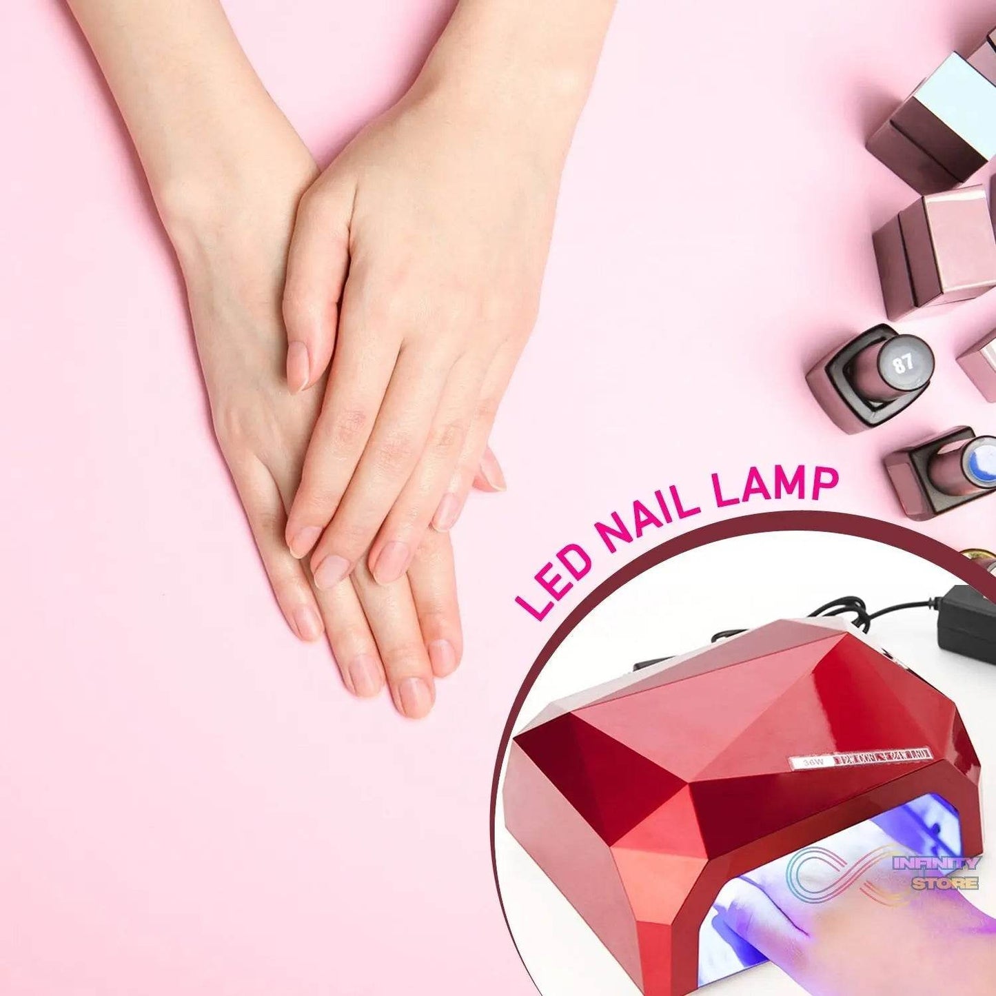 36W LED Nail Dryer, Curing Nail Polish UV Gel Diamond Shaped Nail Dryers (1 Pc) - infinityexculsivestore.com