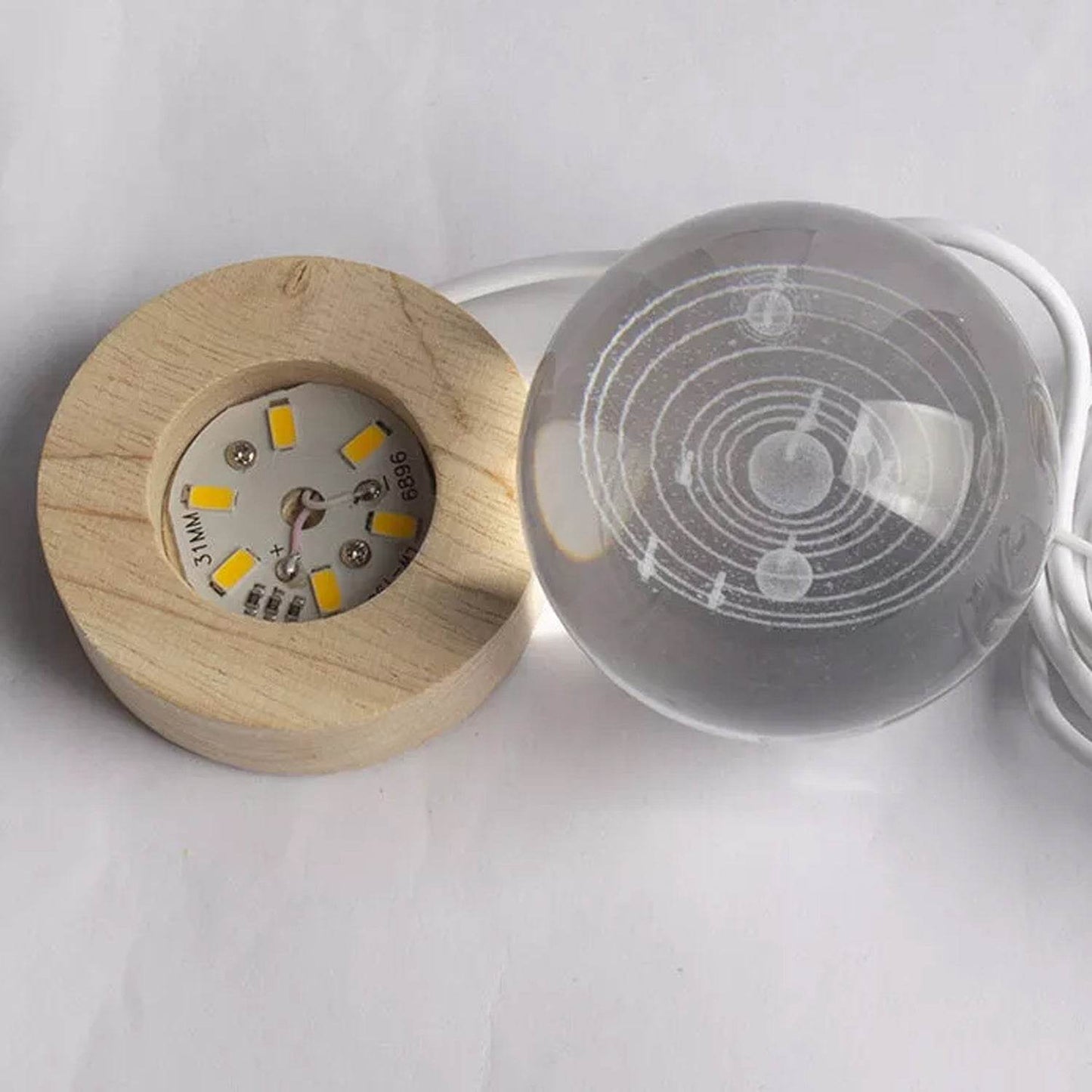 3D Astronomy Night Lamp Crystal Ball lamps With Base (1 Pc) - infinityexculsivestore.com