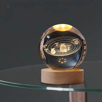 3D Astronomy Night Lamp Crystal Ball lamps With Base (1 Pc) - infinityexculsivestore.com