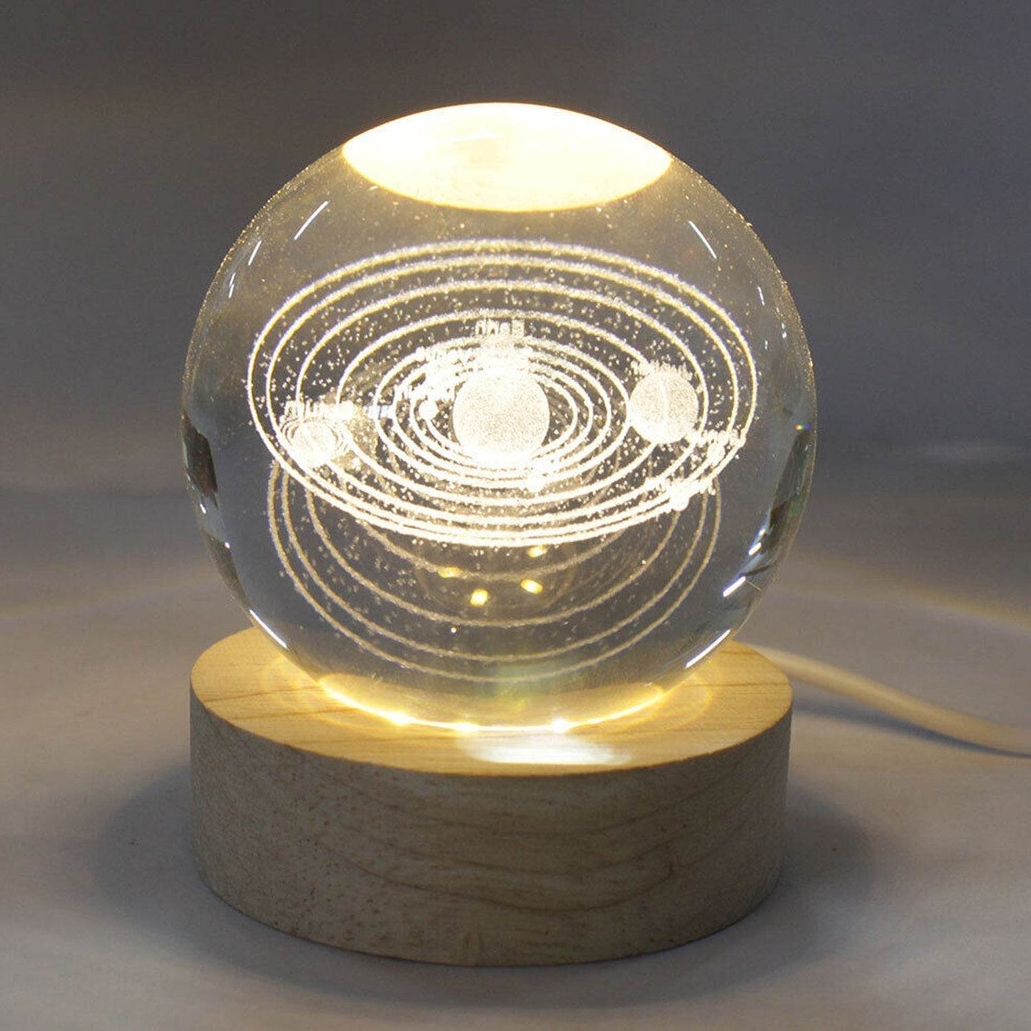 3D Astronomy Night Lamp Crystal Ball lamps With Base (1 Pc) - infinityexculsivestore.com