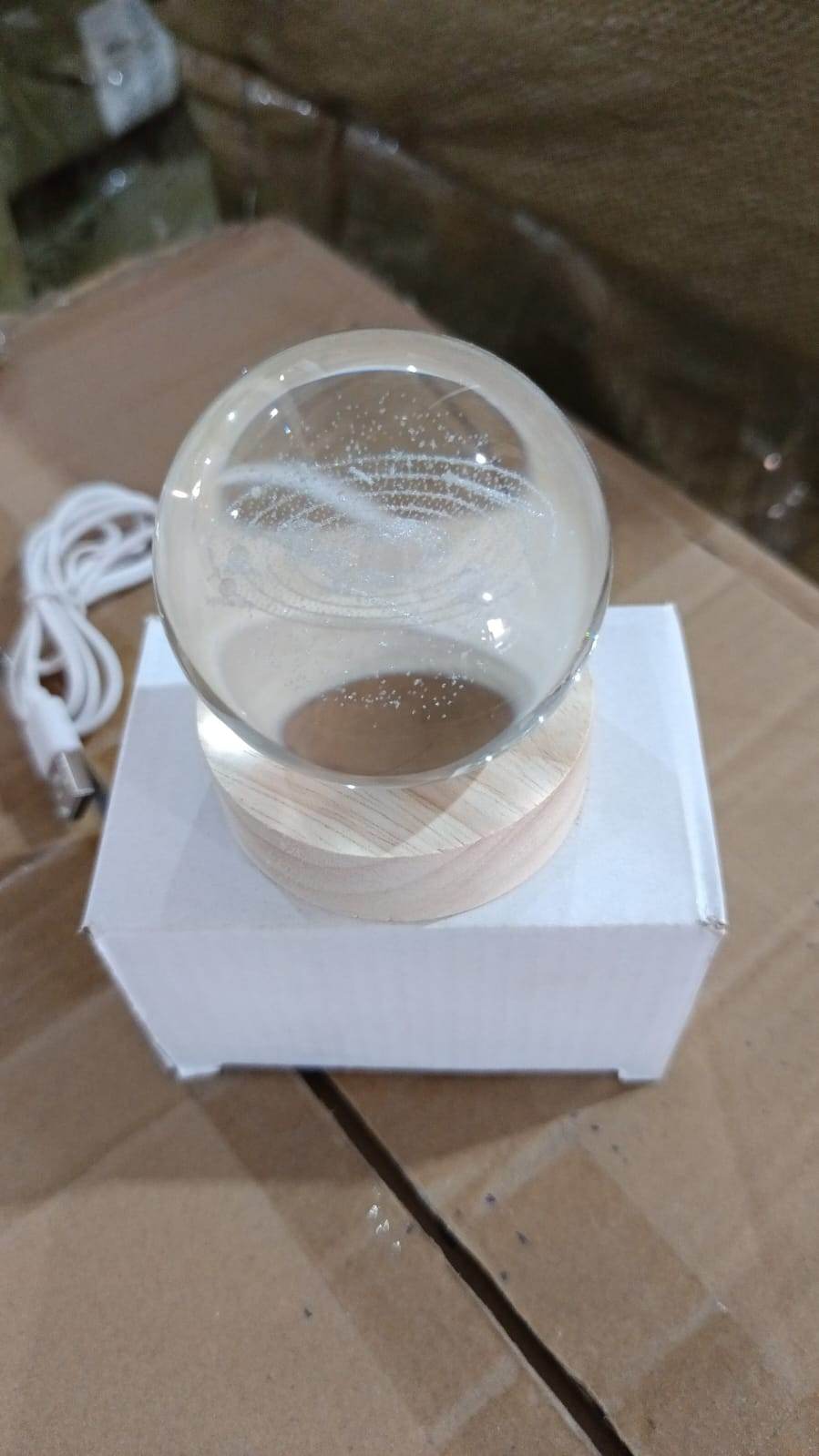 3D Astronomy Night Lamp Crystal Ball lamps With Base (1 Pc) - infinityexculsivestore.com