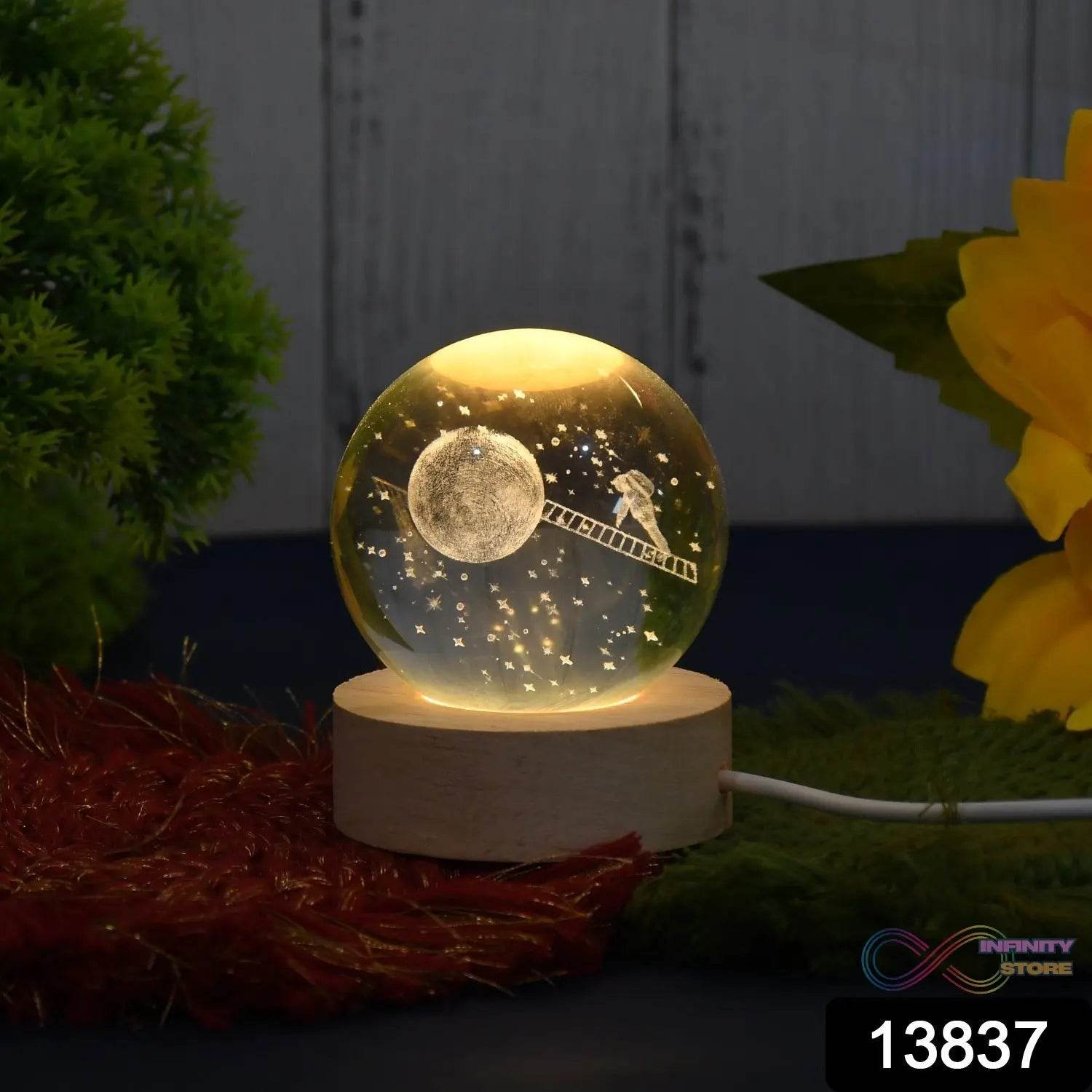 3D Crystal Ball lamps With Base (1 Pc) - infinityexculsivestore.com