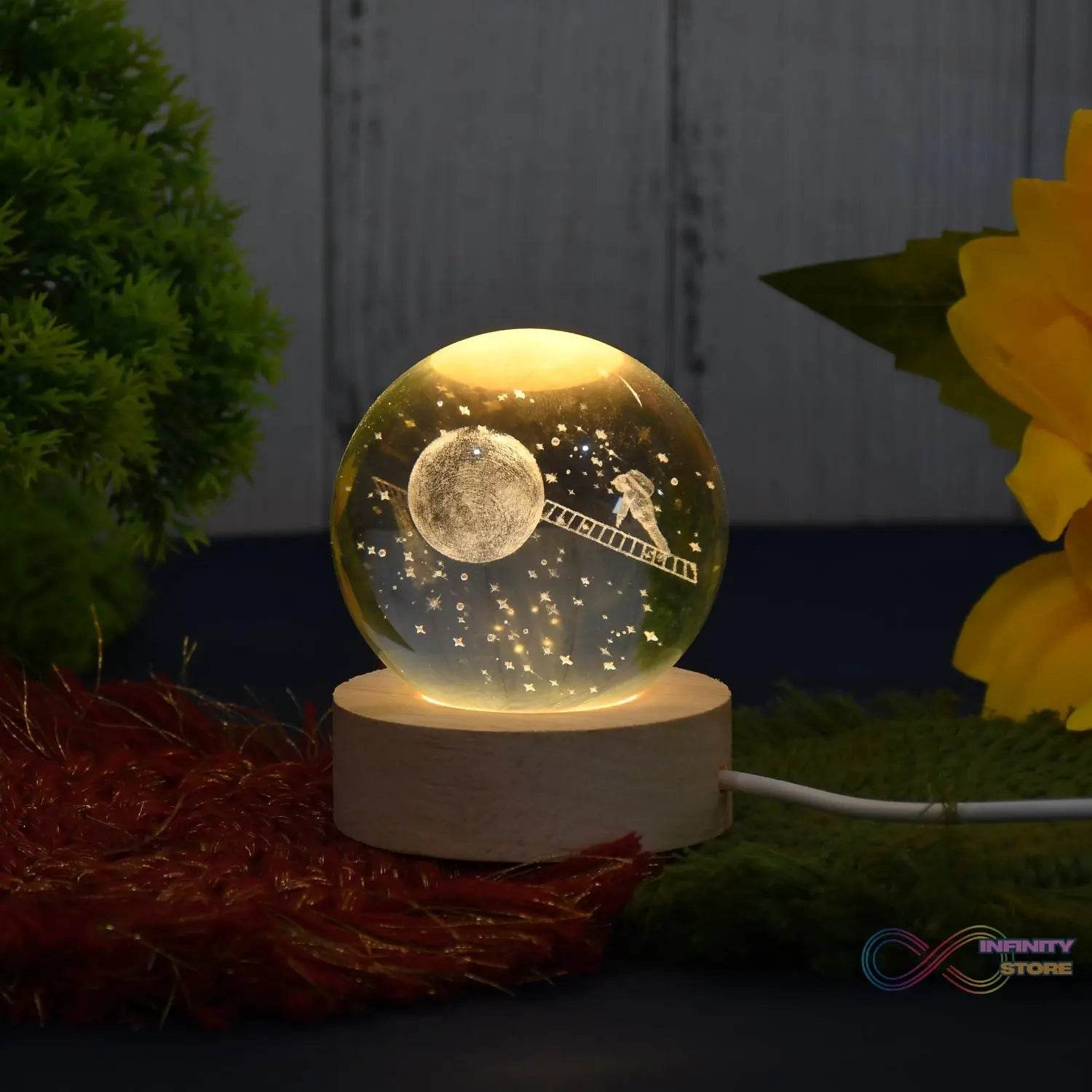 3D Crystal Ball lamps With Base (1 Pc) - infinityexculsivestore.com