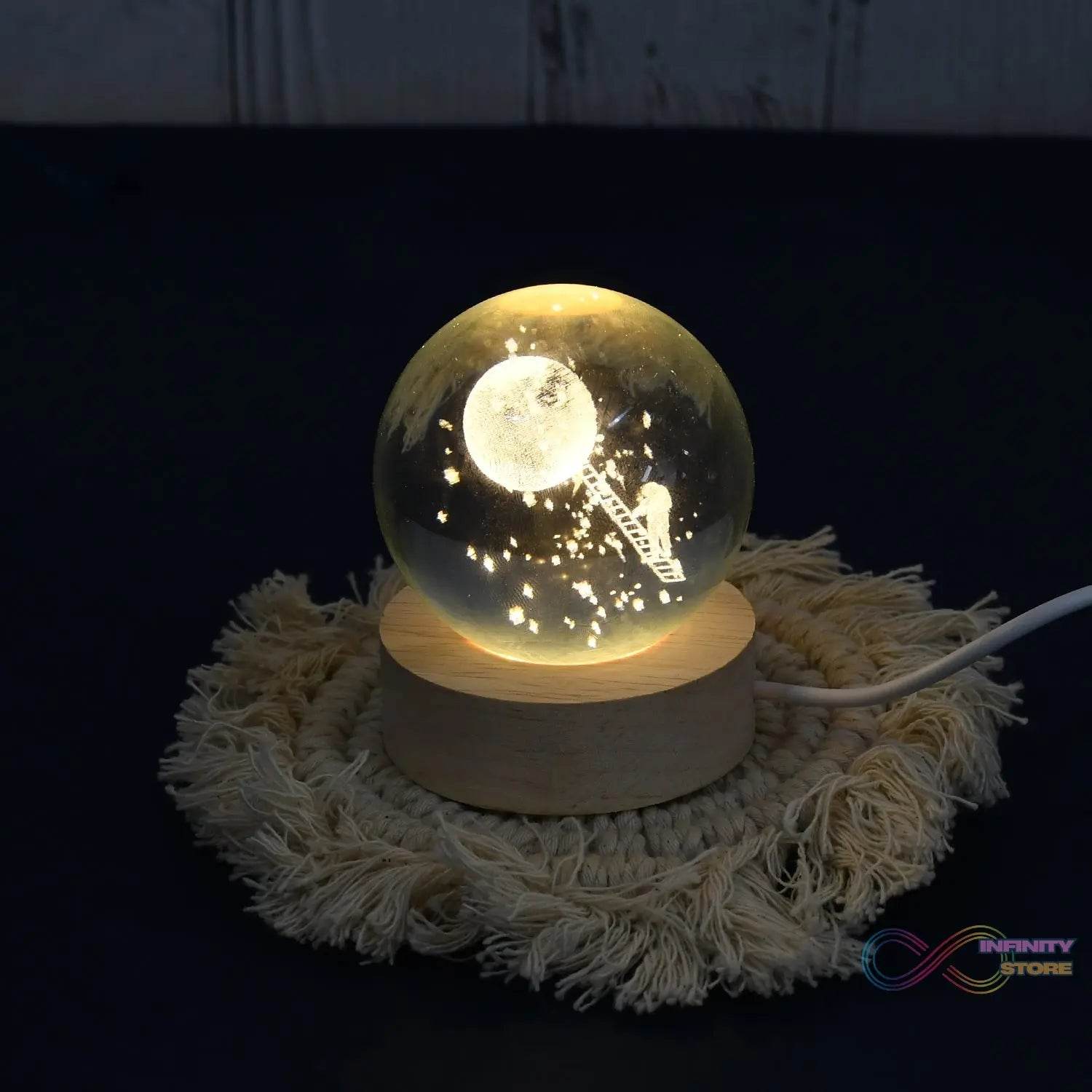 3D Crystal Ball lamps With Base (1 Pc) - infinityexculsivestore.com