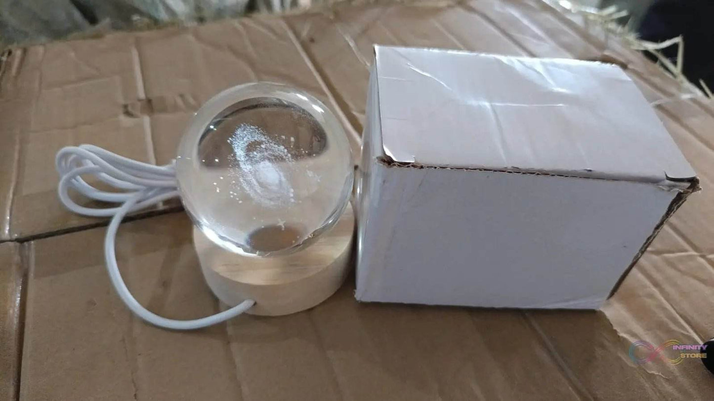 3D Crystal Ball lamps With Base (1 Pc) - infinityexculsivestore.com