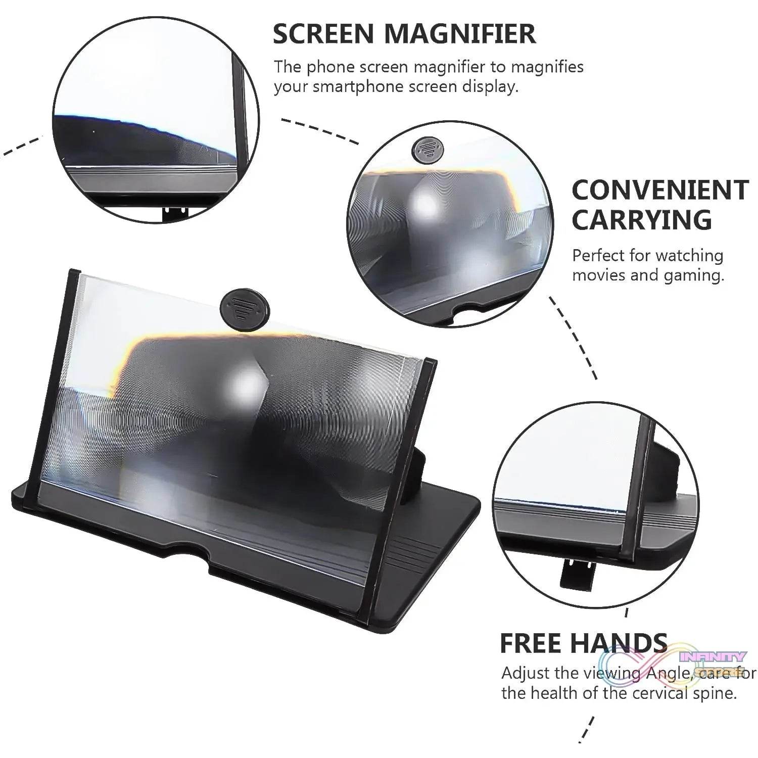 3D HD Mobile Phone Magnifier Amplifier (8.5 inch / 1 Pc) - infinityexculsivestore.com