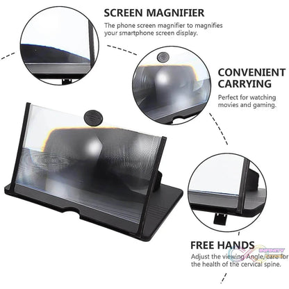 3D HD Mobile Phone Magnifier Amplifier (8.5 inch / 1 Pc) - infinityexculsivestore.com