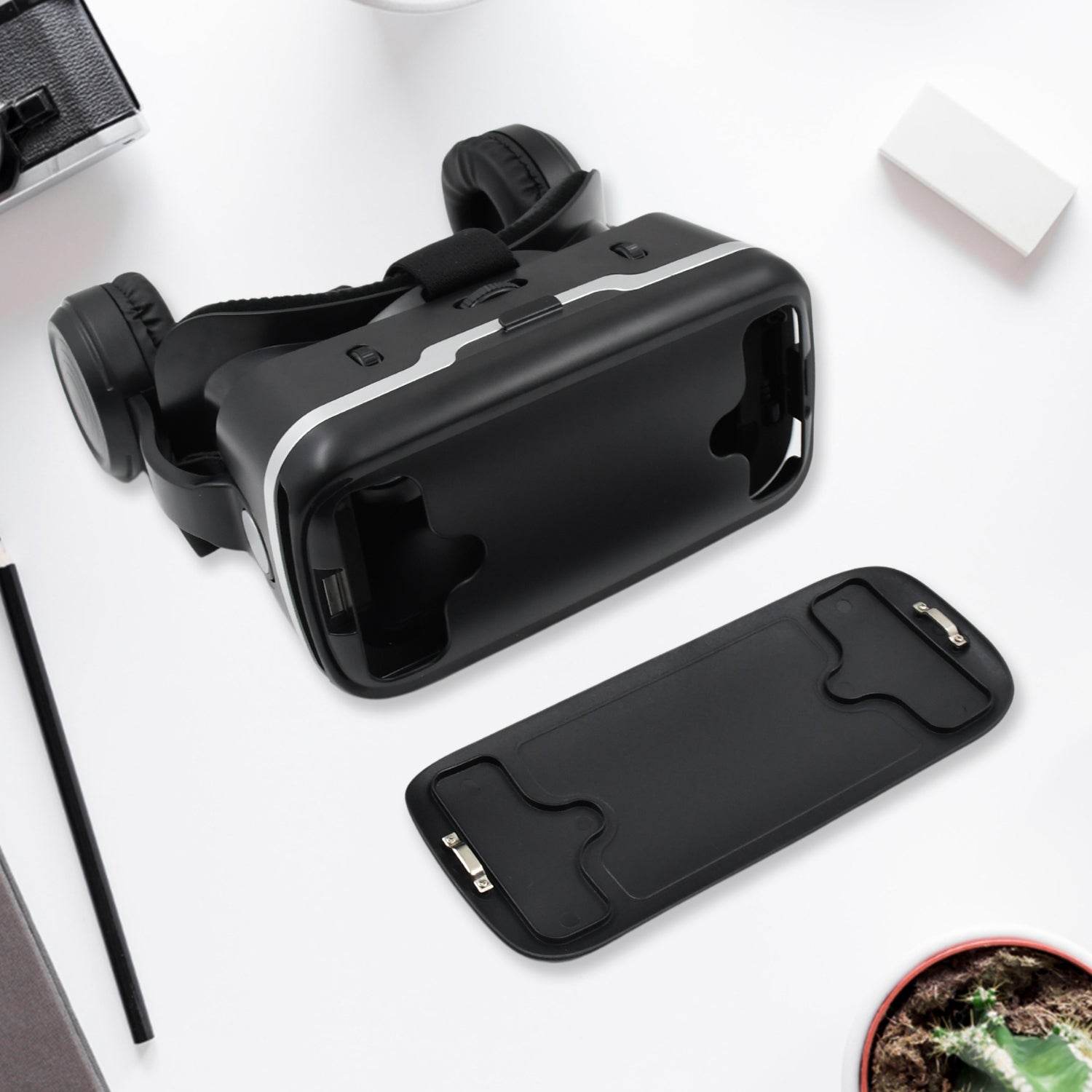 3D / HD VR Glasses Virtual Reality Goggles Headset for iOS for Android Smartphone VR Goggles-For 3D VR Movies Video Games with Headphones (1 Pc) - infinityexculsivestore.com