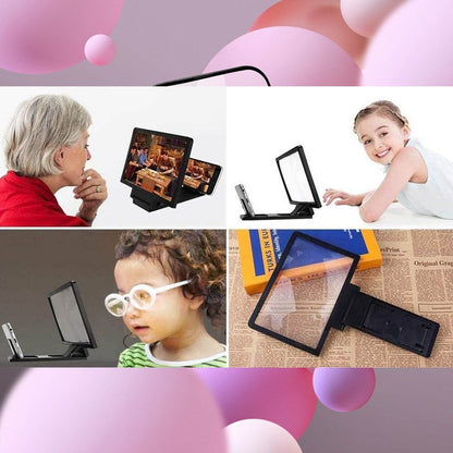 3D Phone Screen Magnifier Video Screen Amplifier Expander Holder Bracket for Mobile Phone Screen Zoom Display (1 Pc) - infinityexculsivestore.com