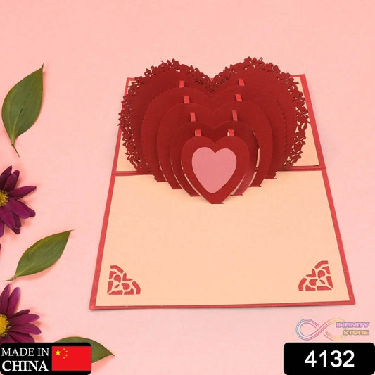 3D Pop - Up Greeting Card (1 Pc): Birthday, Love, Christmas - infinityexculsivestore.com