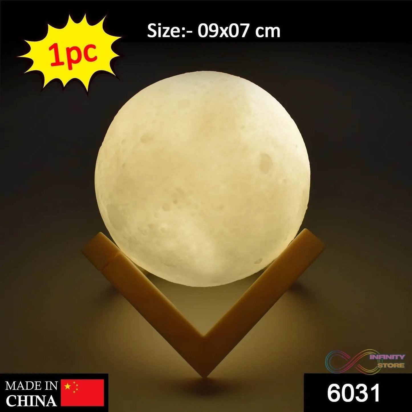 3D Power Moon Lamp with Touch Control Adjust Brightness / One color - infinityexculsivestore.com