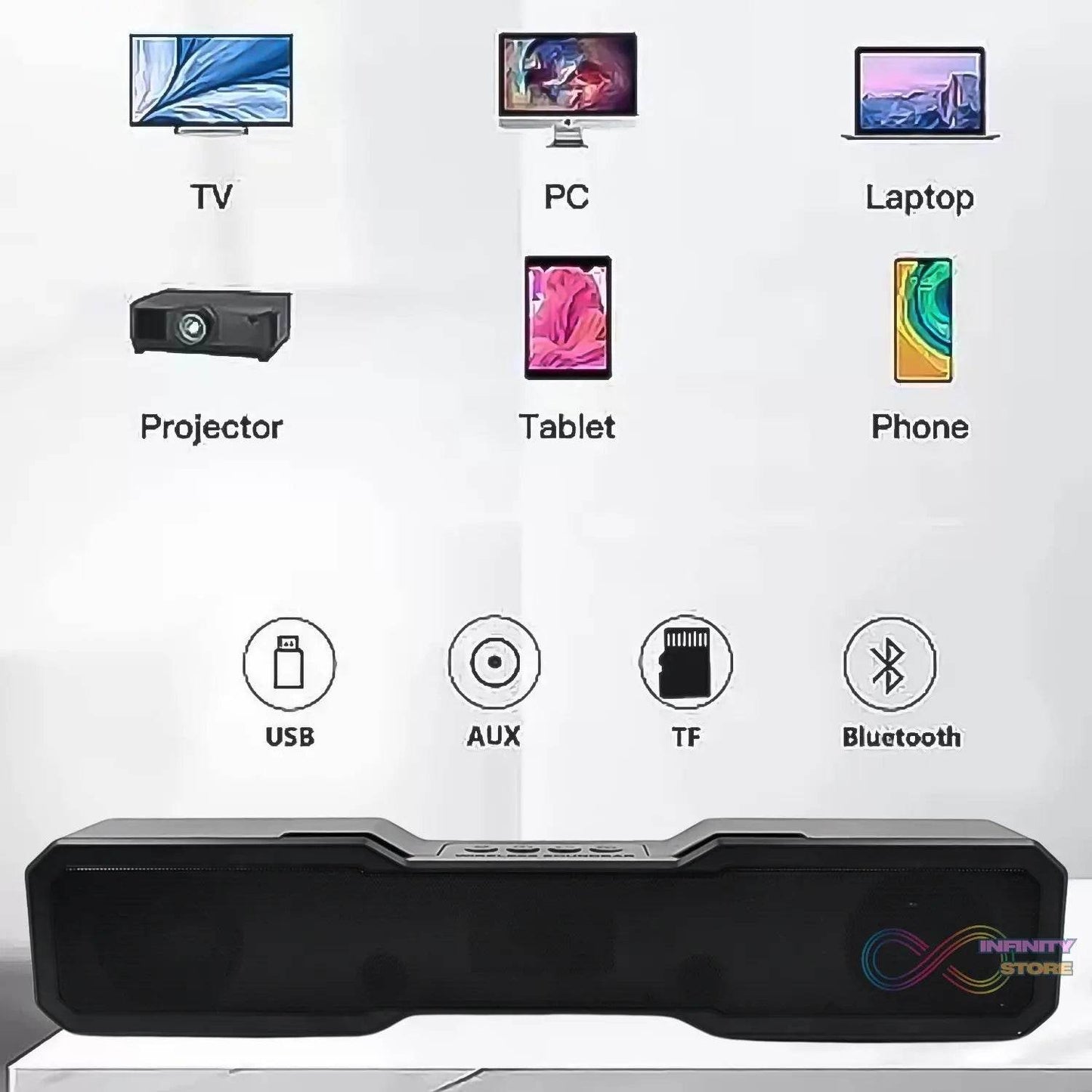 3D Sound Wireless Bluetooth Speaker (1 Pc) - infinityexculsivestore.com