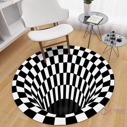 3D Space Round Carpet, Floor Mat Non - Woven Doormat (1 Pc / 78 Cm) - infinityexculsivestore.com