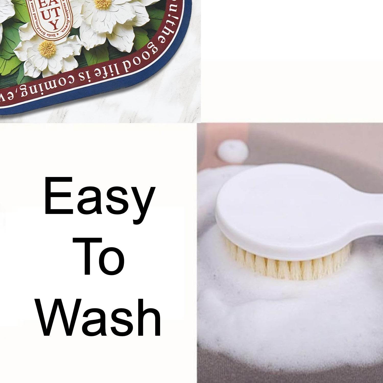 3D Visual Anti-Slip Absorbent Mat New Soft Super Absorbent Floor Mats, Cute Flowers Shower Drying Bathroom Mat (Mix Design / 1 Pc) - infinityexculsivestore.com