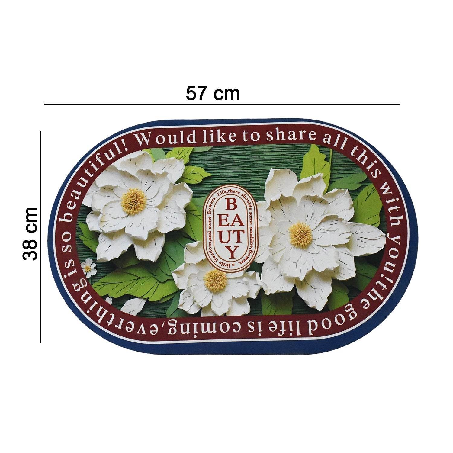 3D Visual Anti-Slip Absorbent Mat New Soft Super Absorbent Floor Mats, Cute Flowers Shower Drying Bathroom Mat (Mix Design / 1 Pc) - infinityexculsivestore.com