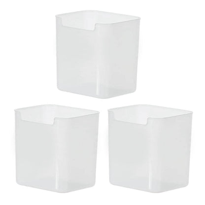3Pcs Clear Plastic Organizer Storage Versatile Kitchen Drawer Organizer Tray for Desk, Makeup, Bathroom, Kitchen Pantry Cabinet - infinityexculsivestore.com