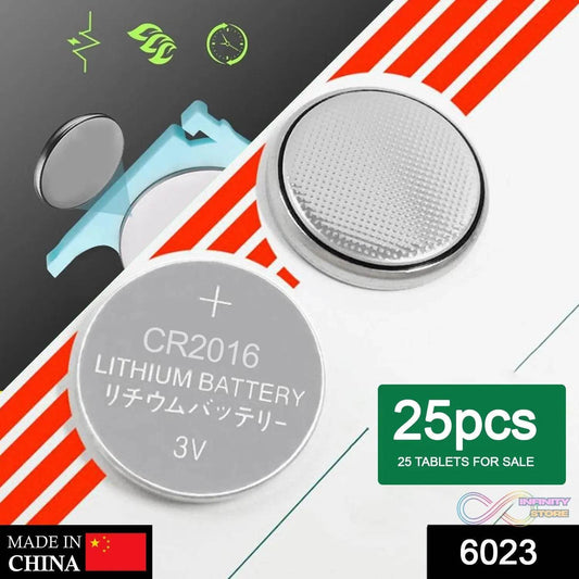 3V 2016 Lithium Button Cell Battery Retail Pack Of 25Pcs - infinityexculsivestore.com