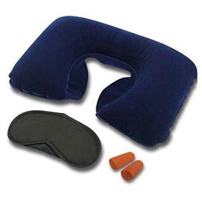 3in1 Air Travel Kit with Pillow, Ear Buds & Eye Mask - infinityexculsivestore.com