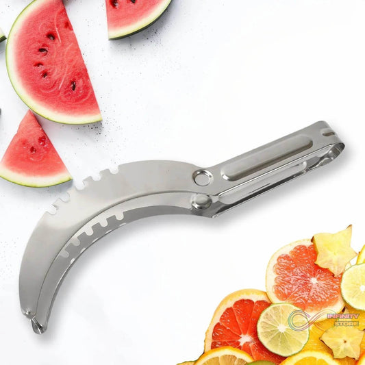 3in1 Stainless Steel Watermelon Cantaloupe Slicer Knife, Corer Fruit, Vegetable Tools Kitchen (1 Pc) - infinityexculsivestore.com