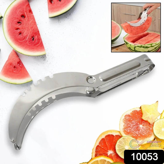 3in1 Stainless Steel Watermelon Cantaloupe Slicer Knife, Corer Fruit, Vegetable Tools Kitchen (1 Pc) - infinityexculsivestore.com