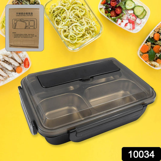 4 Compartment Insulated Lunch Box Stainless Steel |Tiffin Box for Boys, Girls, School & Office Men for Microwave & Dishwasher & Freezer Safe Adult Children Food Container (1 Pc) - infinityexculsivestore.com