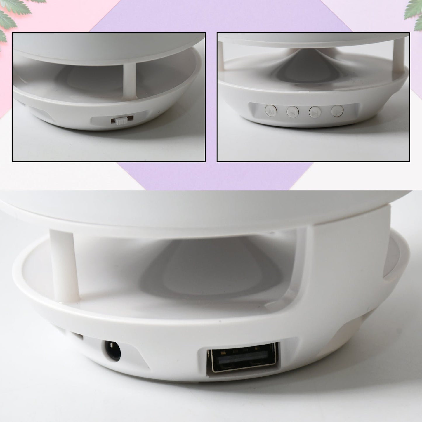 Multifunctional 4 Compartment Pen Holder with Bluetooth Speaker 5 W Bluetooth Speaker Laptop / Desk Speaker / Table Lamp / Night Lamp Smart Color Changing Pen Stand Wireless Bluetooth Speaker - infinityexculsivestore.com