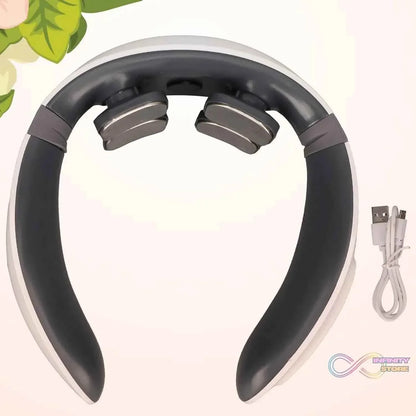 4 Heads Smart Electric Neck and Back Pulse Massager (1 Pc) - infinityexculsivestore.com