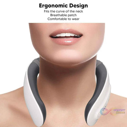 4 Heads Smart Electric Neck and Back Pulse Massager (1 Pc) - infinityexculsivestore.com