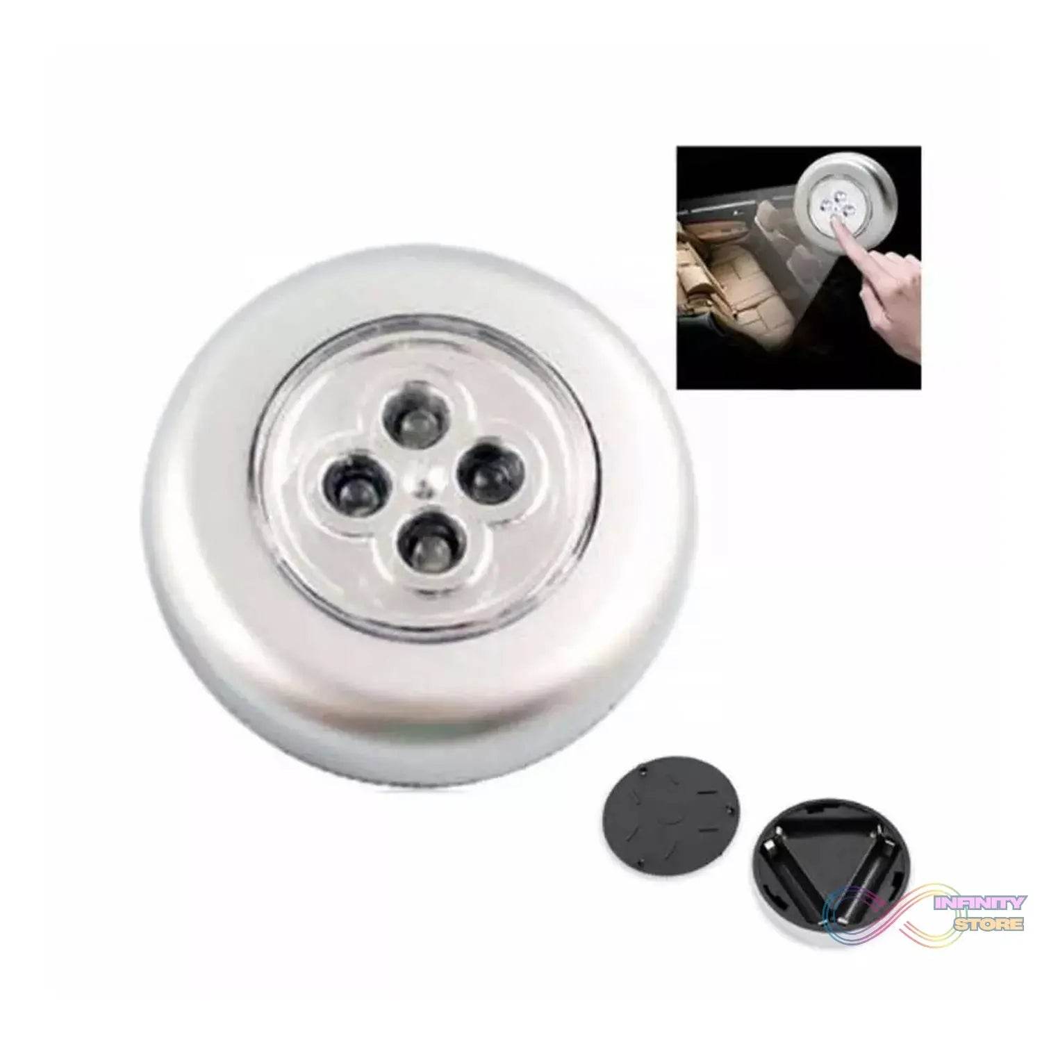 4 LED Battery - Powered Wireless Night Light Stick Tap Touch Lamp Stick - on Push Light for Closets, Cabinets, Counters, or Utility Rooms, Cordless Touch Light - infinityexculsivestore.com
