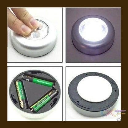 4 LED Battery - Powered Wireless Night Light Stick Tap Touch Lamp Stick - on Push Light for Closets, Cabinets, Counters, or Utility Rooms, Cordless Touch Light - infinityexculsivestore.com