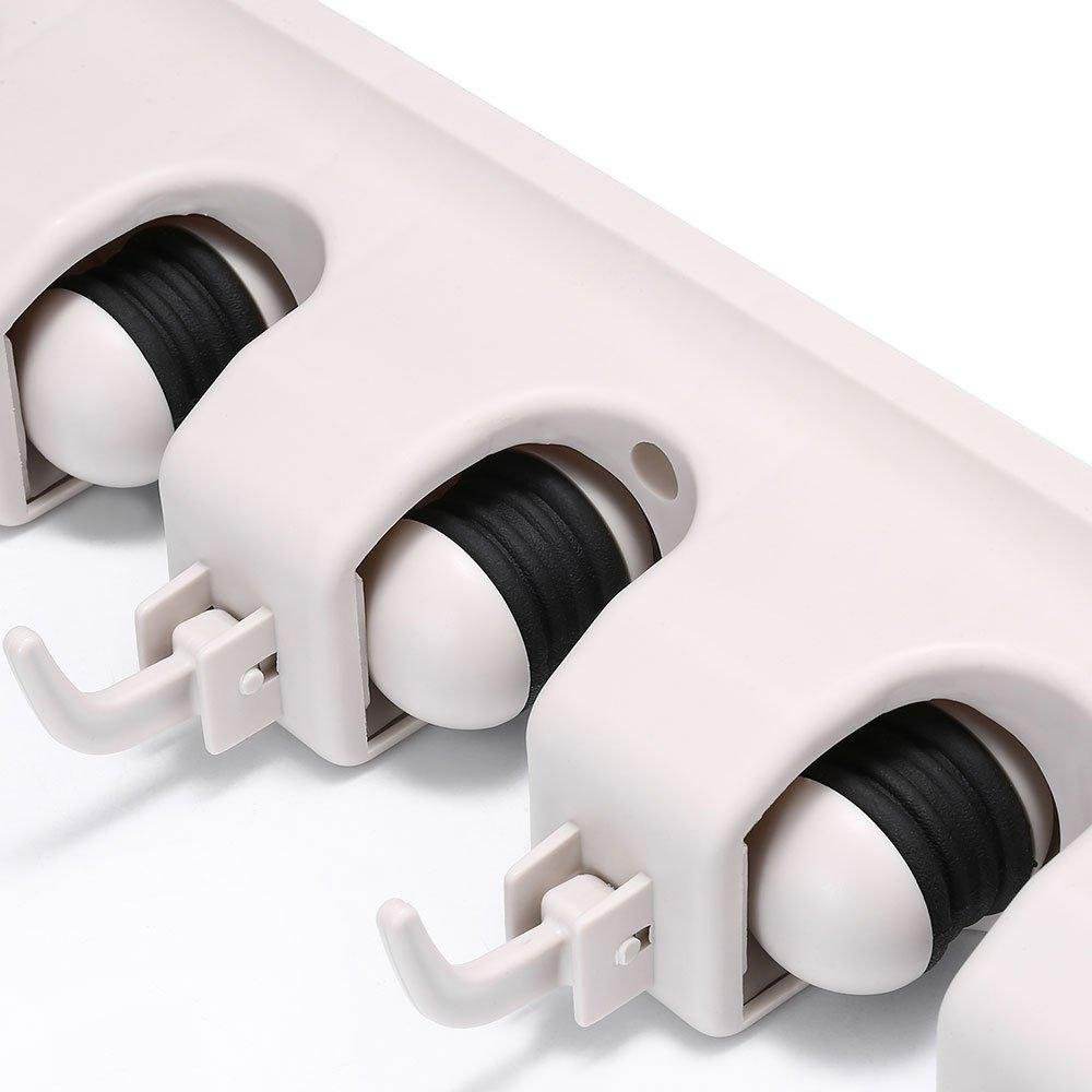 4 Layer Mop and Broom Holder, Garden Tool Organizer, Multipurpose Wall Mounted - infinityexculsivestore.com