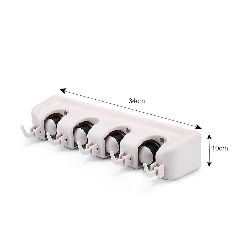 4 Layer Mop and Broom Holder, Garden Tool Organizer, Multipurpose Wall Mounted - infinityexculsivestore.com