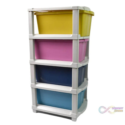 4-Layer Plastic Drawer Storage Organizer, Multi-Purpose Cabinet (1 Pc) - infinityexculsivestore.com