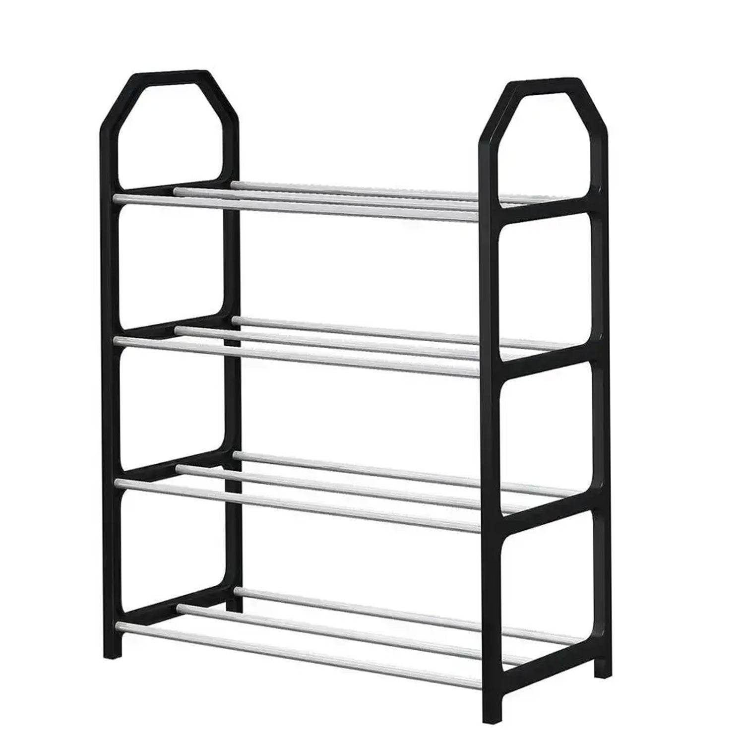 4 Layer Space‑saving Shoes Show Rack Folding Shoe Rack (1 Pc) - infinityexculsivestore.com
