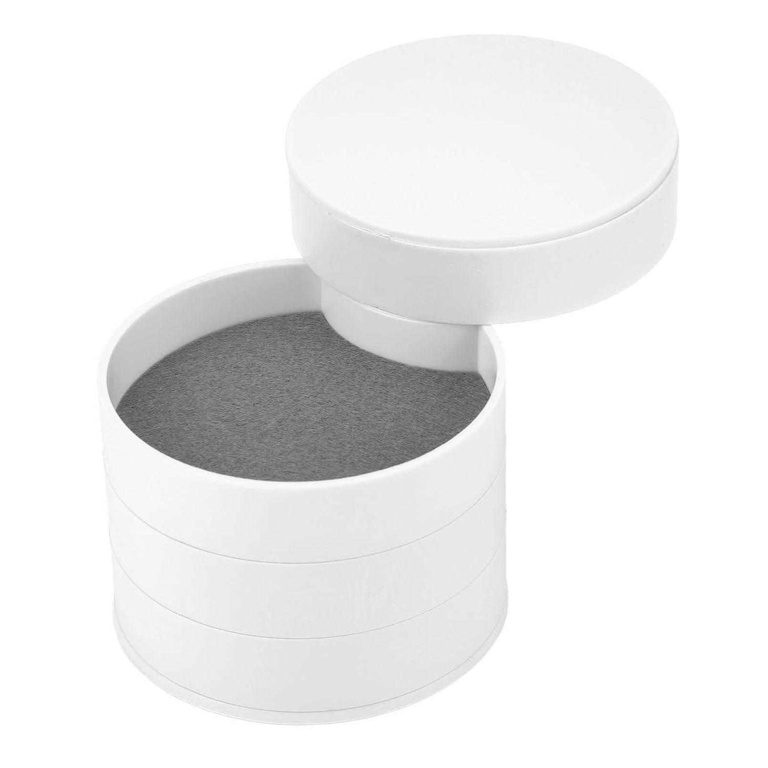 4 Layers Jewellery Box, 360 Degree Rotating Jewelry Box, Jewelry and Earring Organizer Box with Mirror, Accessory Storage Box - infinityexculsivestore.com