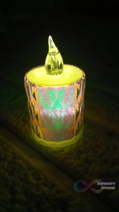 4 Pc Flameless and Smokeless Decorative Melting Candles LED Tea Light - infinityexculsivestore.com