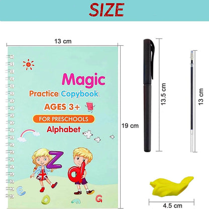 4 Pc Magic Copybook widely used by kids, children’s and even adults also to write down important things over it while emergencies etc. - infinityexculsivestore.com