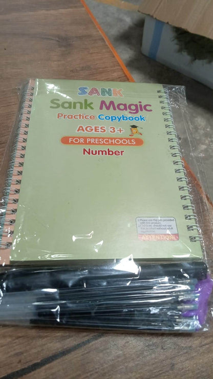 4 Pc Magic Copybook widely used by kids, children’s and even adults also to write down important things over it while emergencies etc. - infinityexculsivestore.com