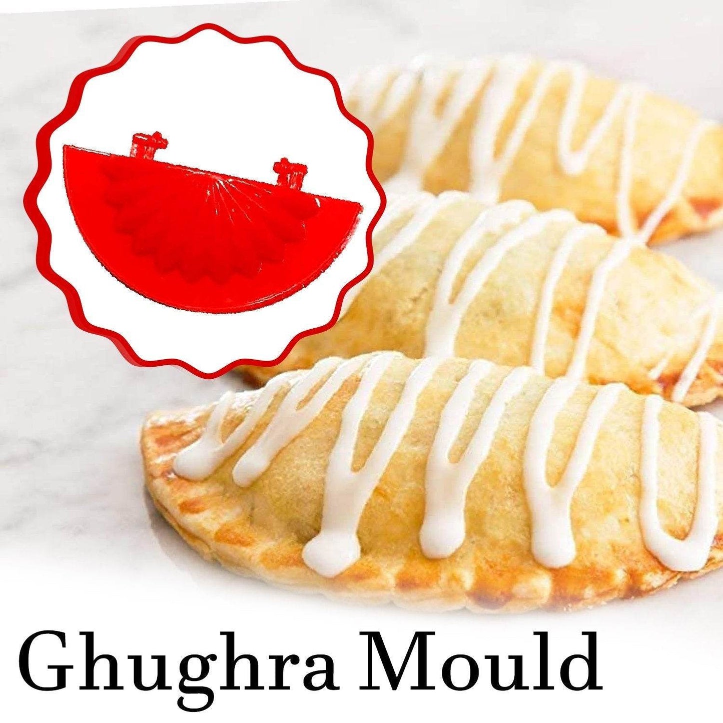 4 Pcs Plastic Red Kitchen Tool Mould Dough Press - infinityexculsivestore.com