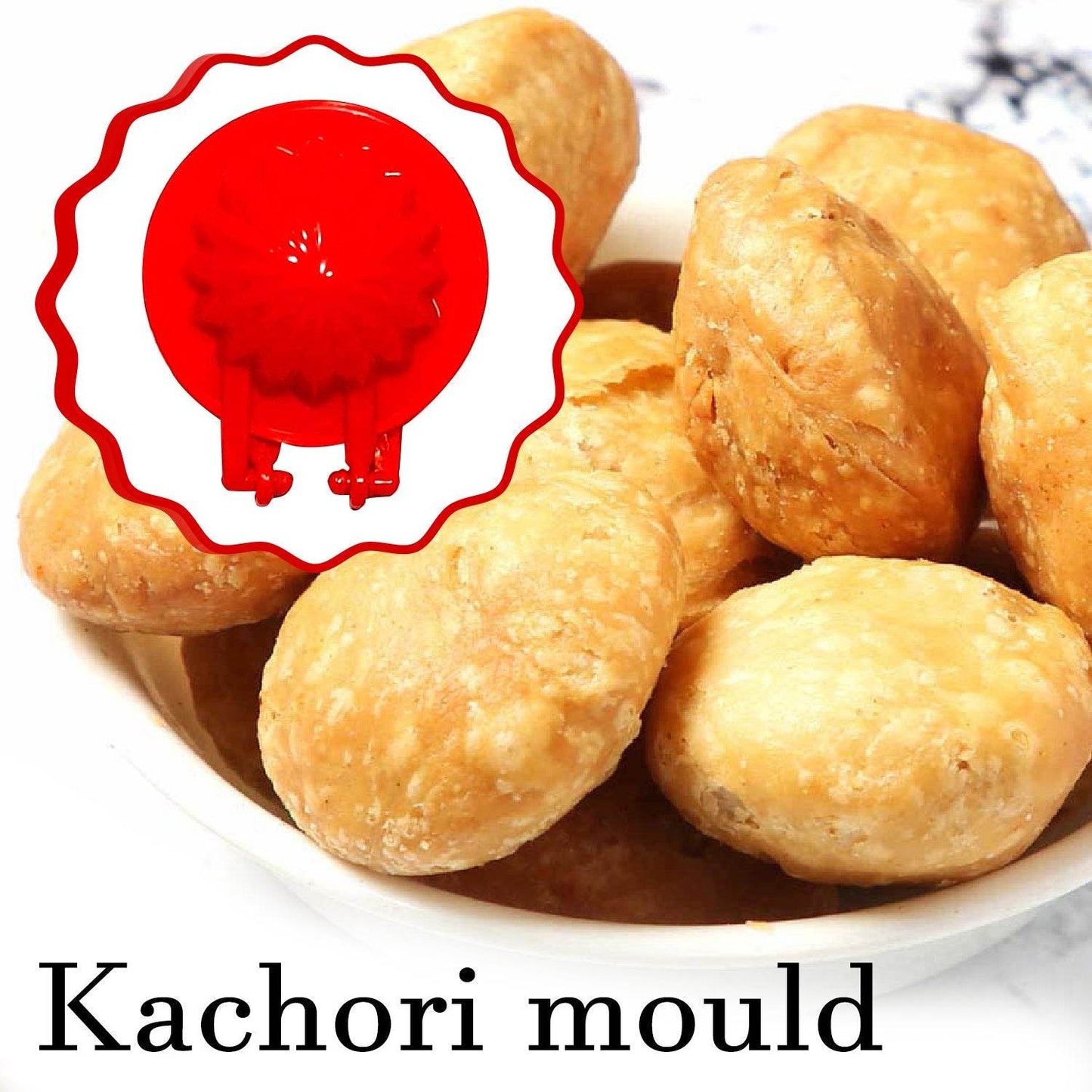 4 Pcs Plastic Red Kitchen Tool Mould Dough Press - infinityexculsivestore.com