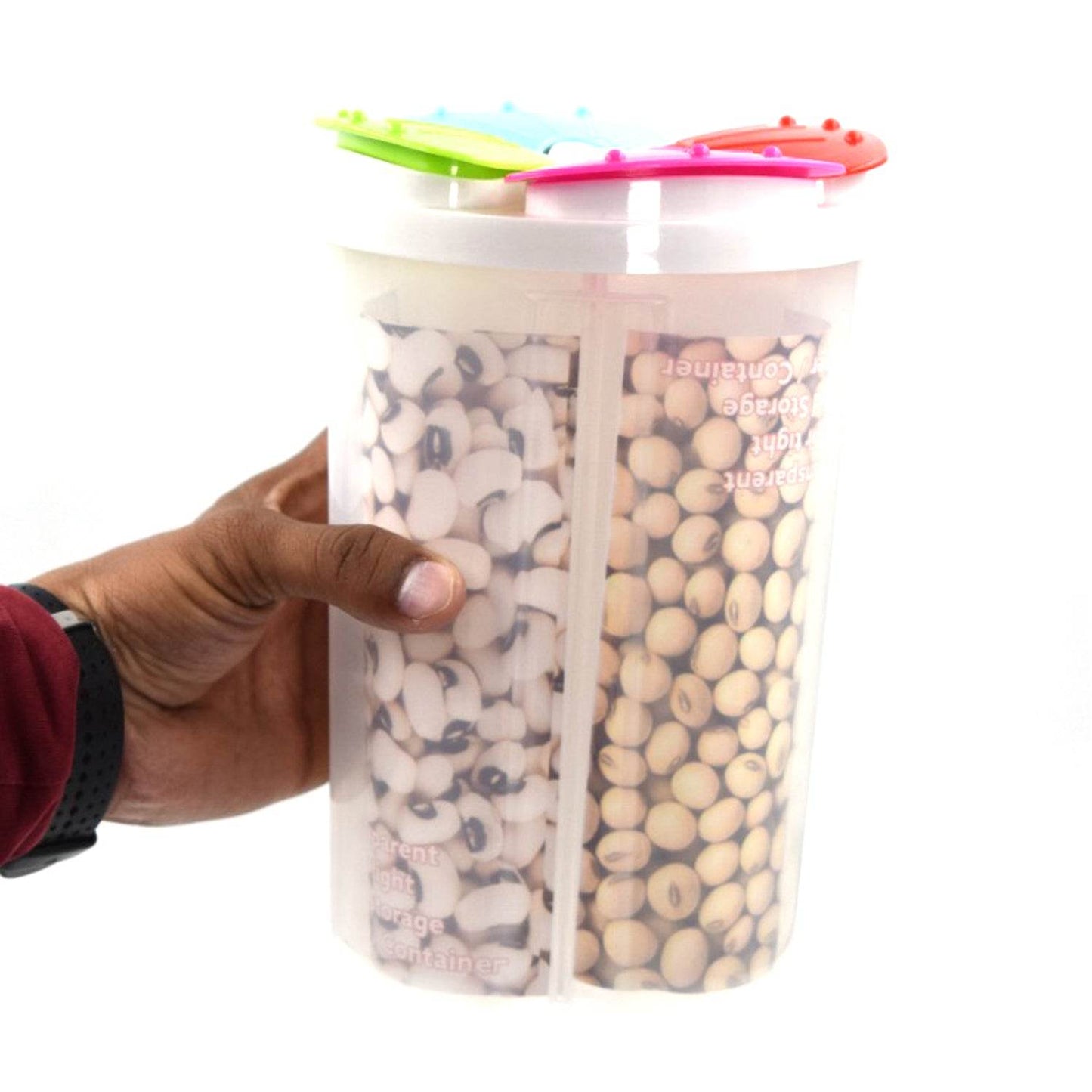 4 Section Storage containers airtight Transparent Food Plastic Storage Container - infinityexculsivestore.com