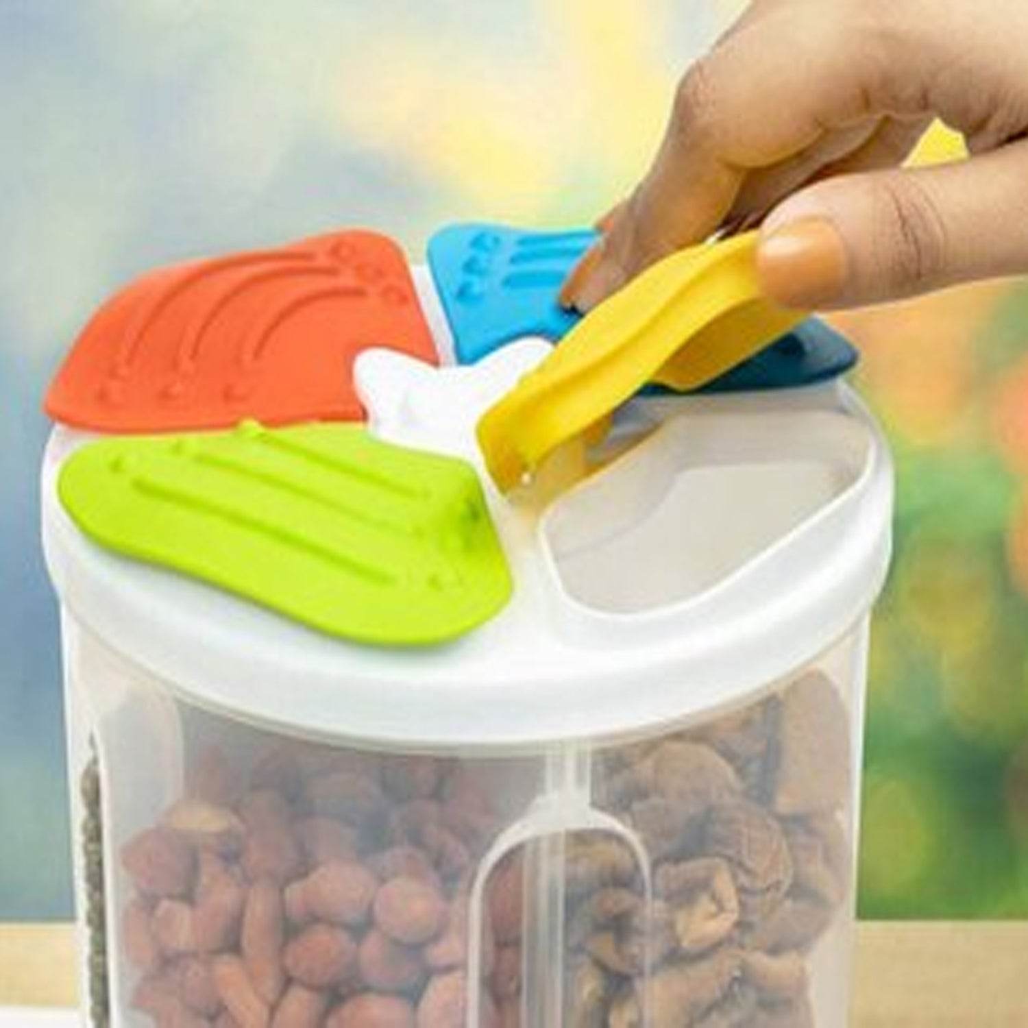 4 Section Storage containers airtight Transparent Food Plastic Storage Container - infinityexculsivestore.com
