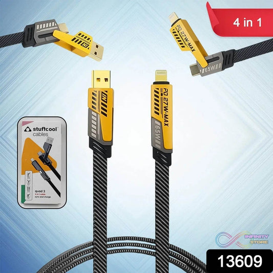 4 in 1 Charging Cable 65W Cable (1 Pc) - infinityexculsivestore.com