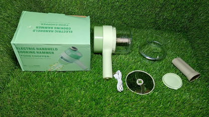 4 in 1 Electric Handheld Cooking Hammer Vegetable Cutter Set Electric Food Chopper Multifunction Vegetable Fruit Slicer - infinityexculsivestore.com