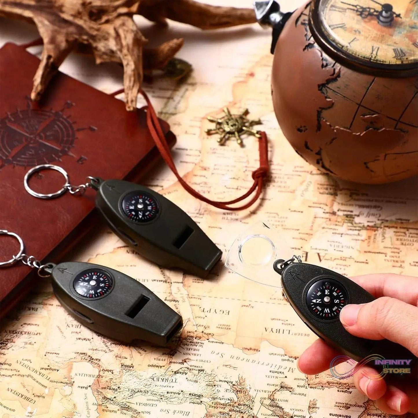 4 in 1 Multifunctional Emergency Survival Whistle (1 Pc) - infinityexculsivestore.com