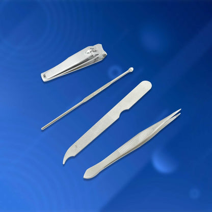 4-in-1 Nail Clipper Kit: Stainless Steel Tools, Manicure Set (Travel Case) - infinityexculsivestore.com