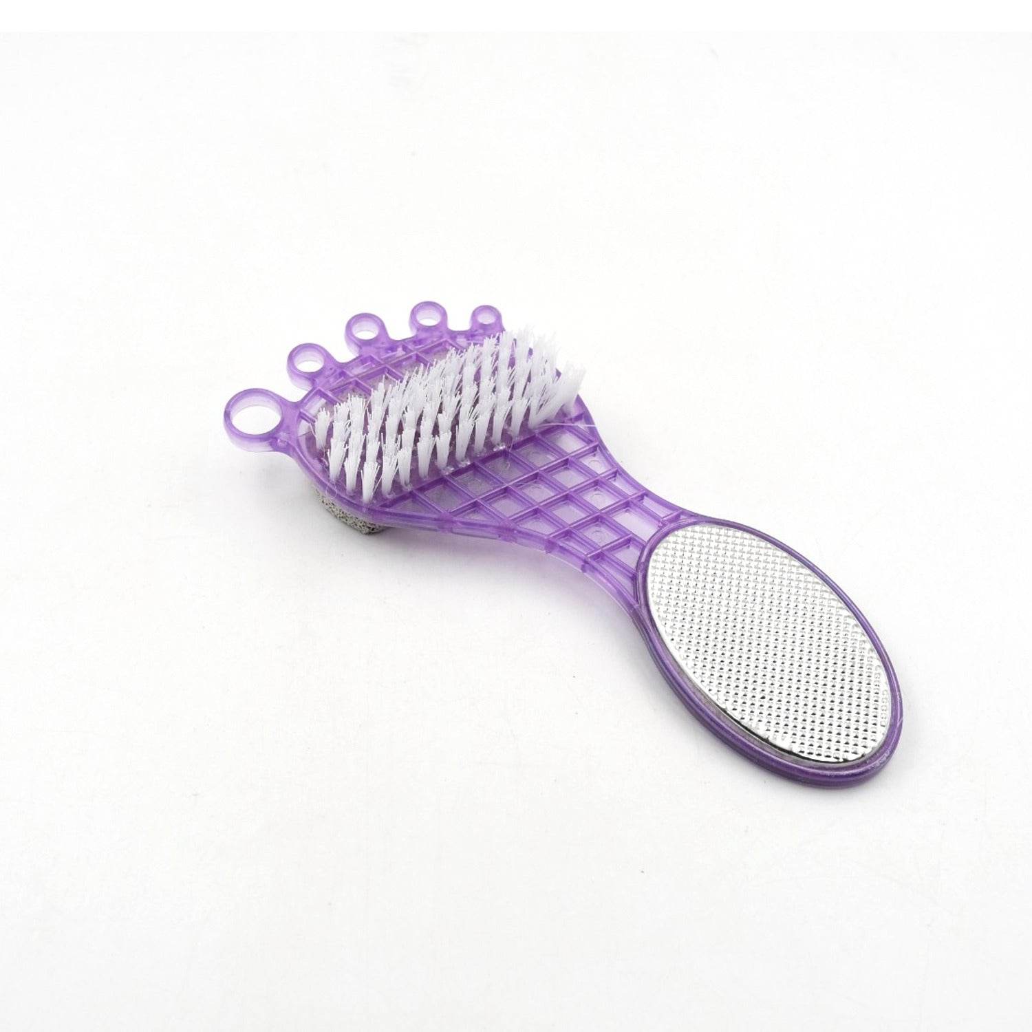 4 in 1 Pedicure Tool for Rough & Dry Feet Dual-Sided with Pumice Stone Soft Brush Steel Scrubber & Emery File Softens Hard Foot Corns & Calluses Cleanses & Smoothens Dull Feet - infinityexculsivestore.com